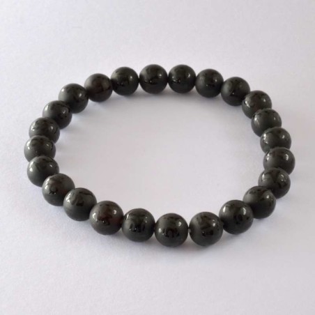 Bracelet en pierre agate noire