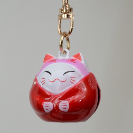 porte clé bonheur chat bonheur rouge